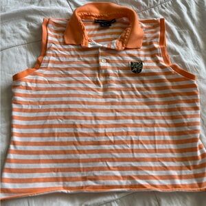 Polo Ralph Lauren sleeveless striped polo top.